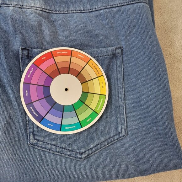 Venezia Womens Jeans 20 Plus Jegging Cropped Pull On Blue Denim Comfy SL41E - Picture 8 of 8